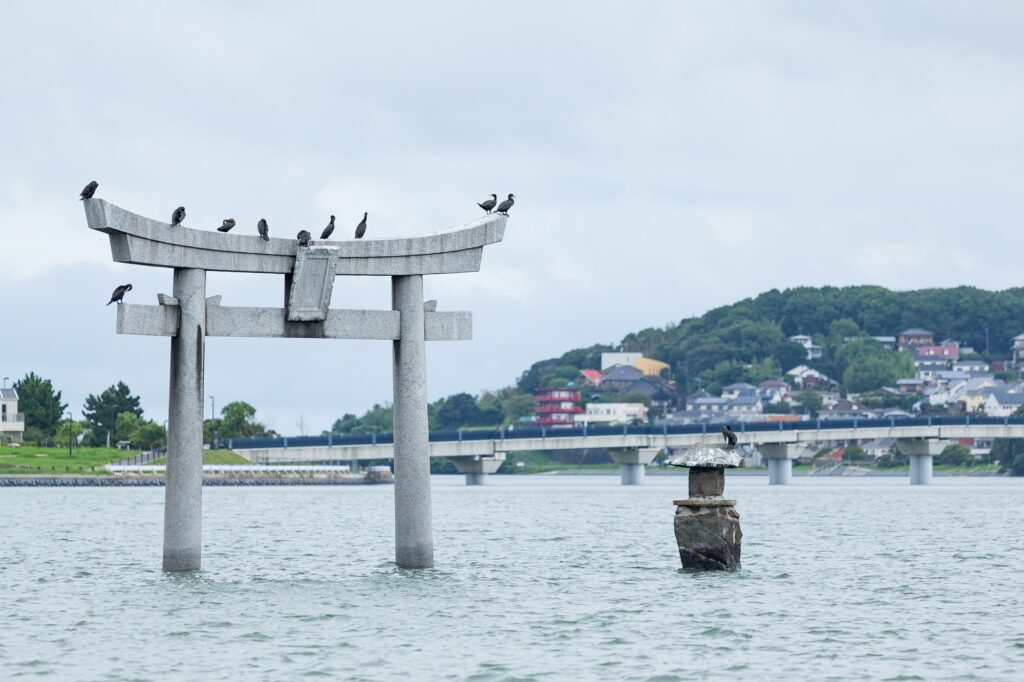 Stone Torii In Fukuoka City